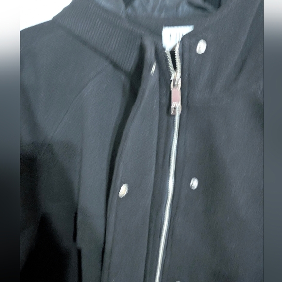 🖤 NWT Nine West Hooded Duffle Jacket Black Size XL - Picture 11 of 16